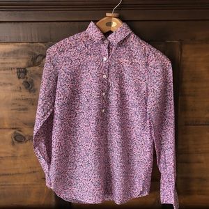 J. Crew printed floral popover